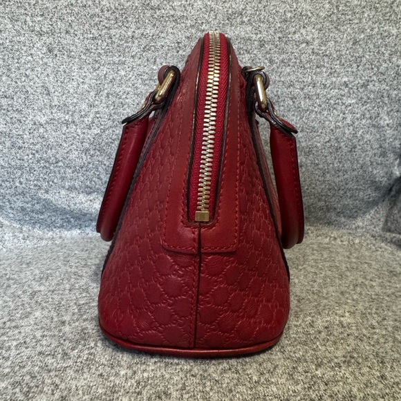 Gucci Microguccissima Burgundy Leather Satchel - Picture 3 of 10